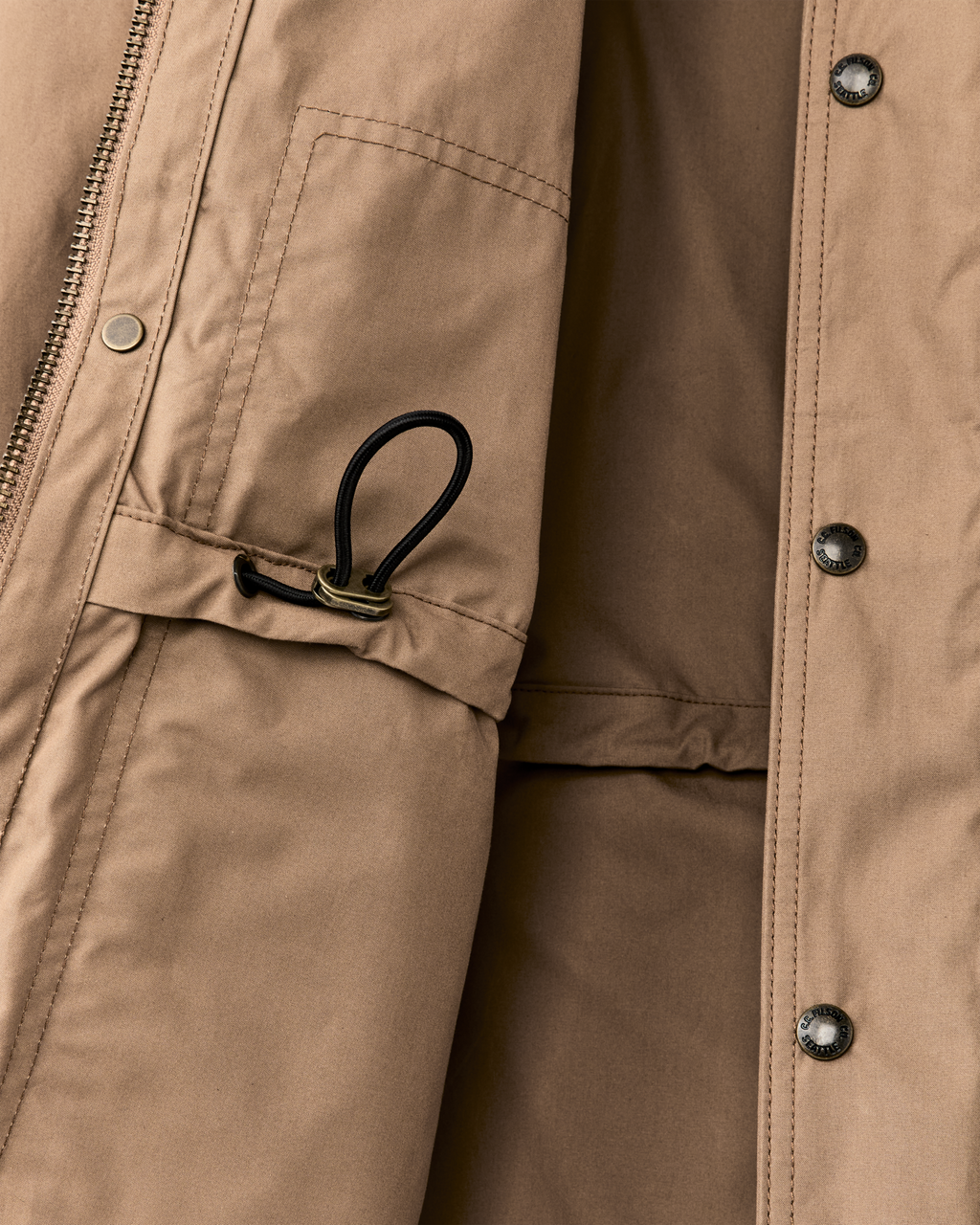 Women's Aviator Cloth Long Raincoat - Dark Tan