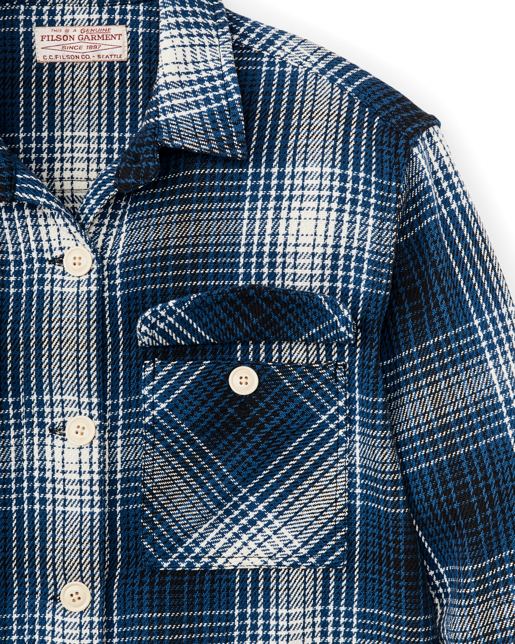 Women's Deer Island Jac-shirt - Cobalt / Natural Shadow Plaid