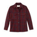 Women's Wool Jac-shirt - Deep Red Blue Green
