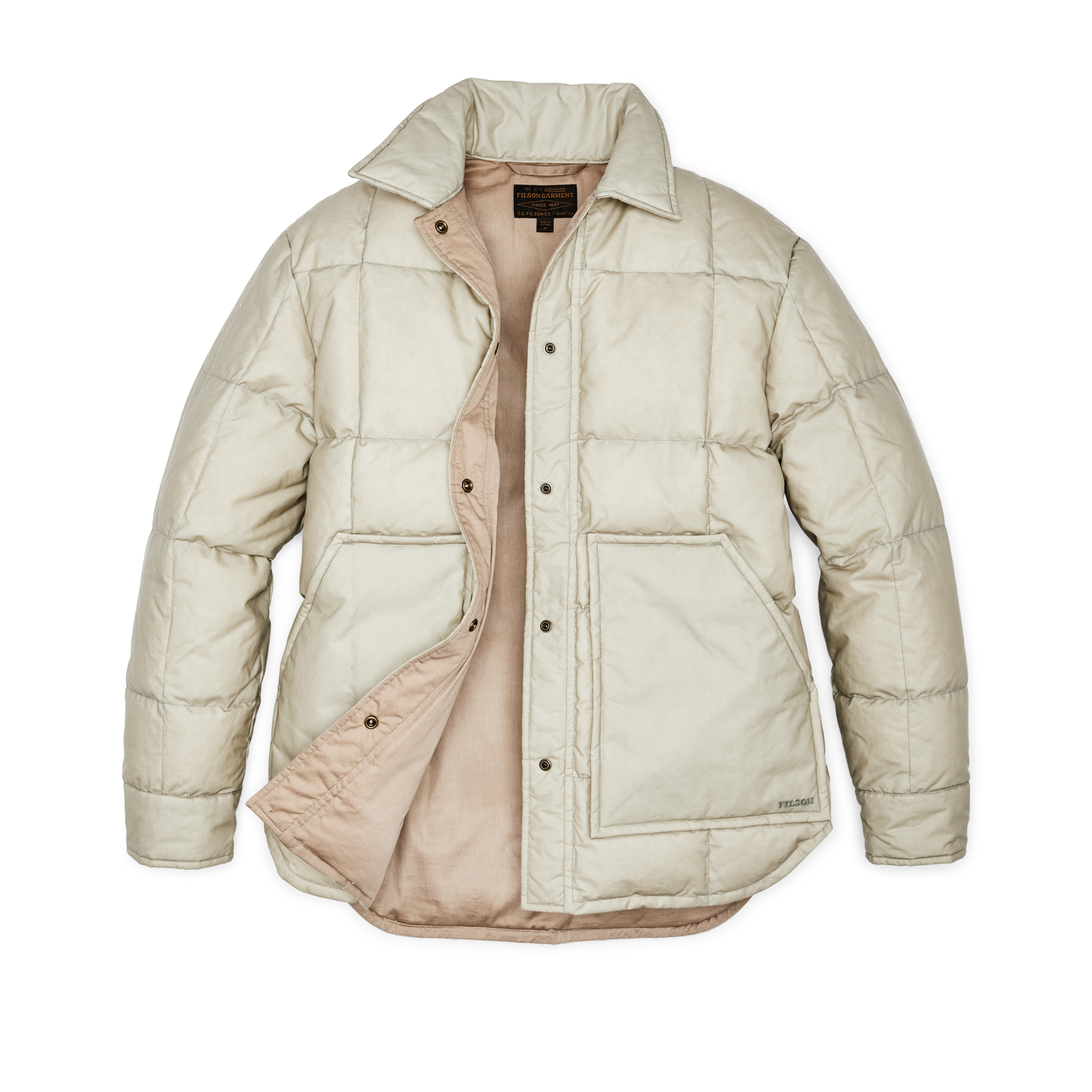 Women's Waxed Down Barn Coat - Light Tan