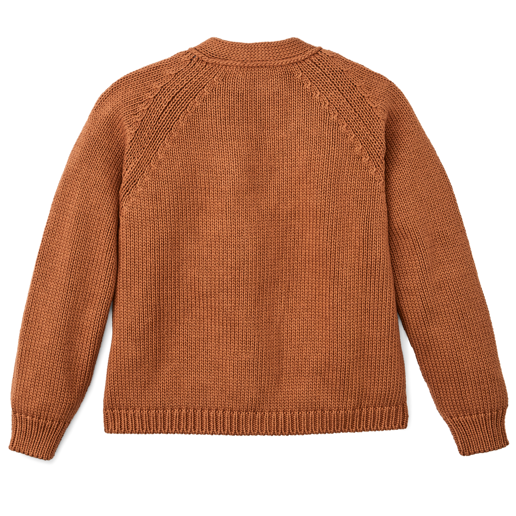 Women's Rustic Cotton Cardigan - Chestnut