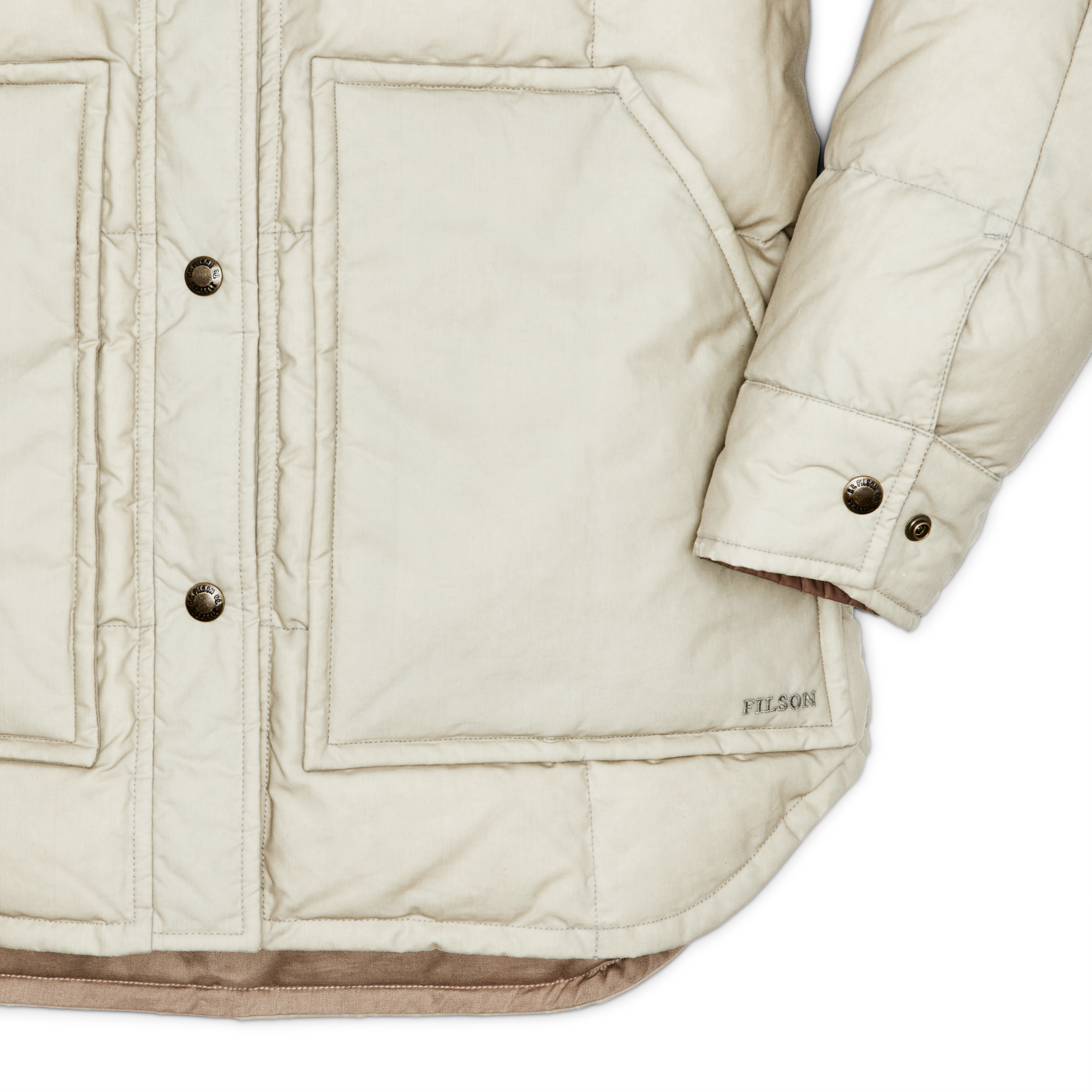 Women's Waxed Down Barn Coat - Light Tan