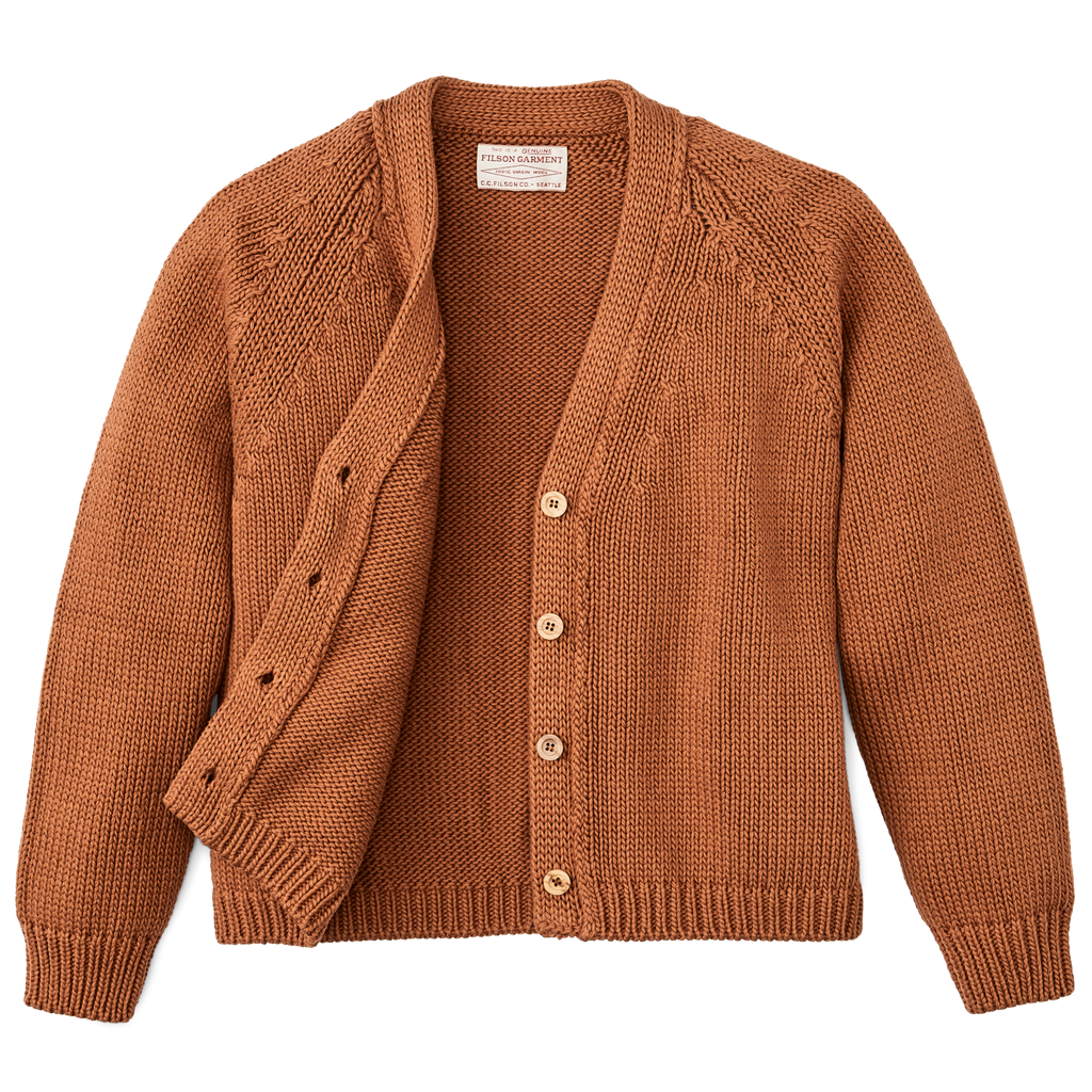 Women's Rustic Cotton Cardigan - Chestnut