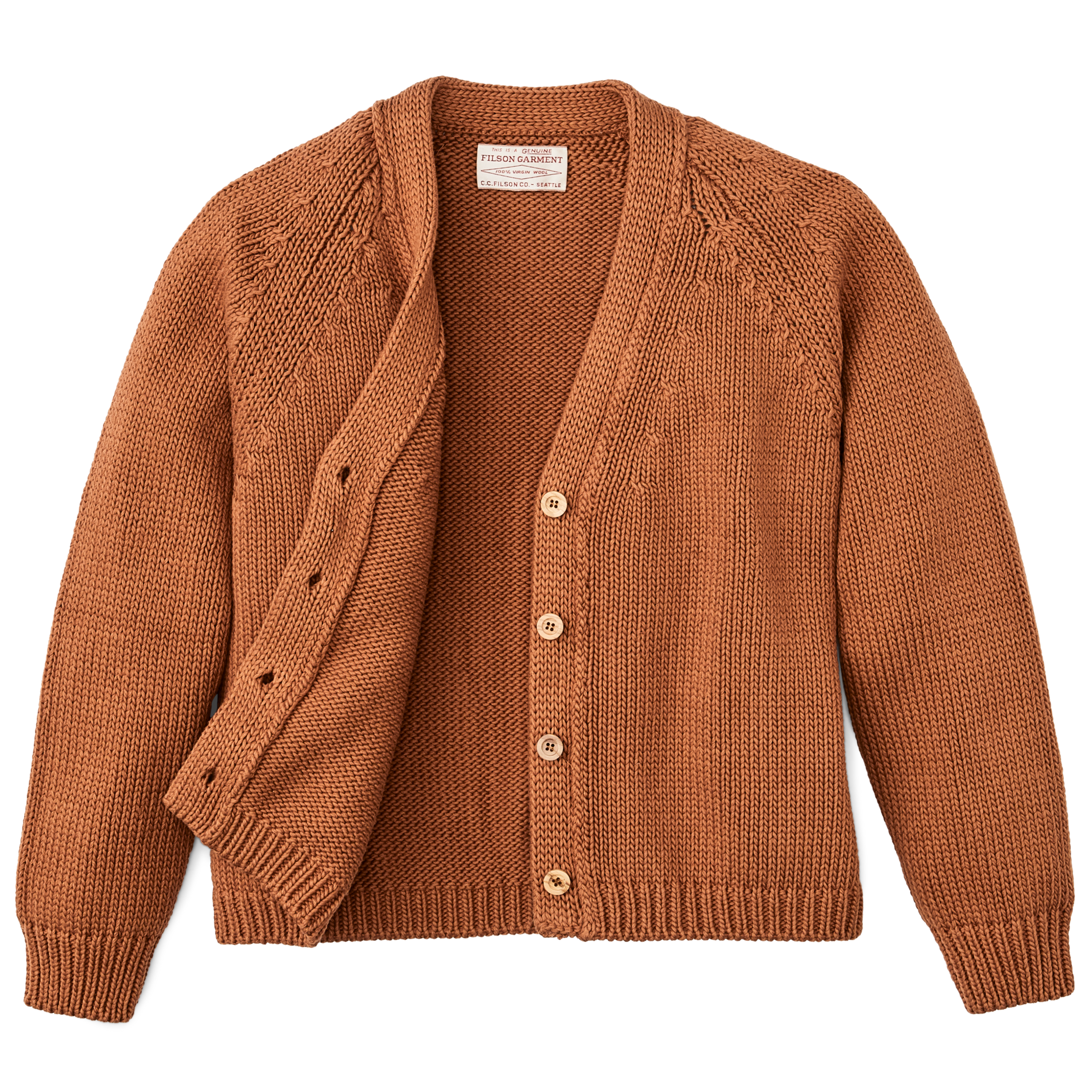 Women's Rustic Cotton Cardigan - Chestnut