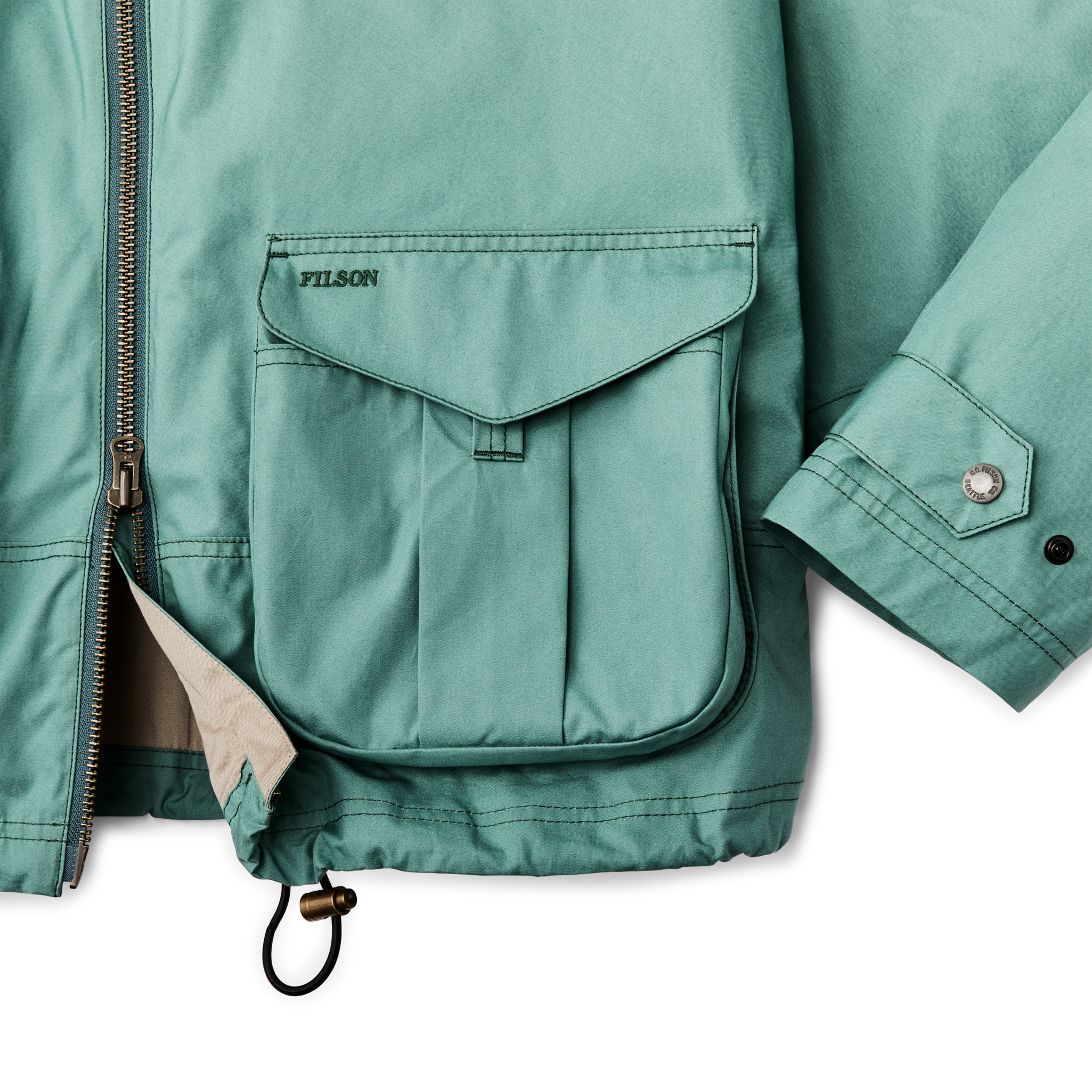 Women's Aviator Cloth Short Work Jacket - Deep Sea